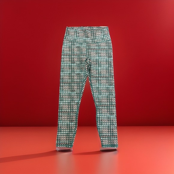 Fabletics Pants - Fabletics Athleisure green pixelated high waist‎  Size Small workout leggings